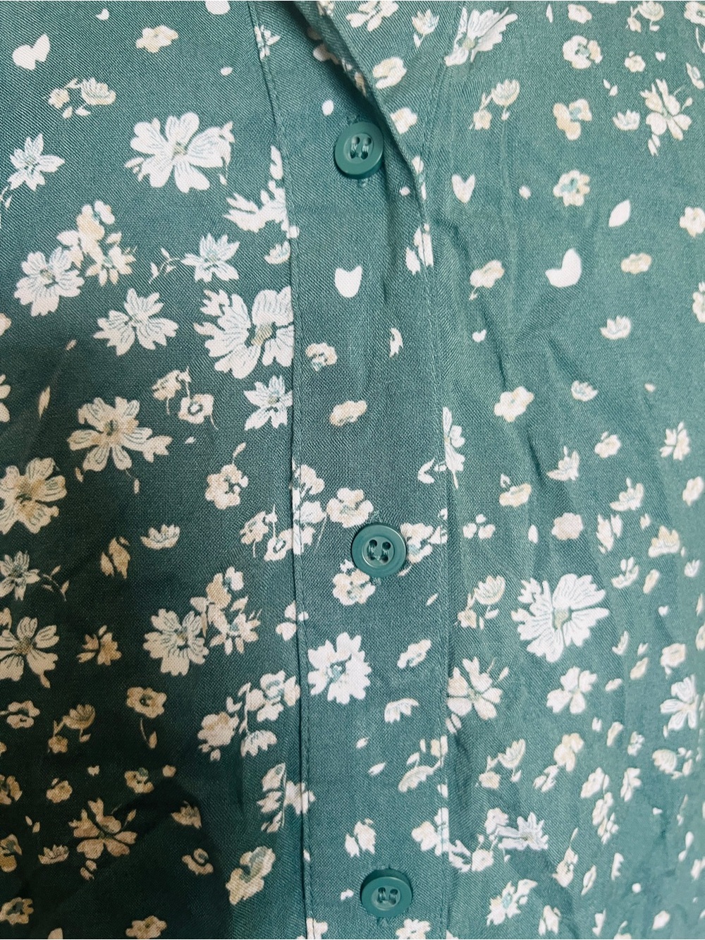 Lane Bryant Floral No Peek Collection Blouse Button Up Casual NWT SZ 20 Teal - Picture 4 of 9